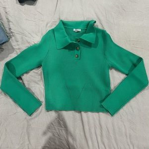 NWOT White Birch Polo Sweater